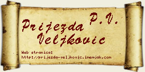 Prijezda Veljković vizit kartica